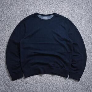 Cuddl Duds Black Crewneck Pullover Mens Large NWT Blank Long Sleeve Essential